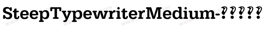 SteepTypewriterMedium字体转换