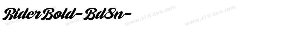 RiderBold-Bd8n字体转换