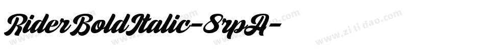 RiderBoldItalic-8rpA字体转换