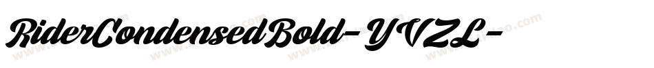 RiderCondensedBold-YVZL字体转换