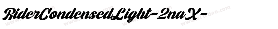 RiderCondensedLight-2naX字体转换