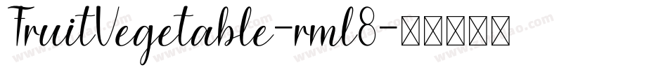 FruitVegetable-rml8字体转换
