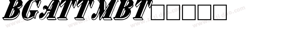 BankGothicATTMdBT字体转换