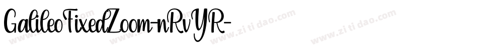 GalileoFixedZoom-nRvYR字体转换