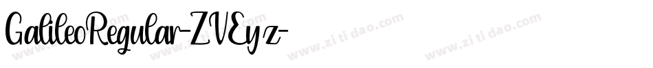 GalileoRegular-ZVEyz字体转换
