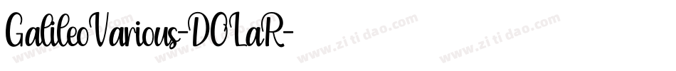 GalileoVarious-DOLaR字体转换