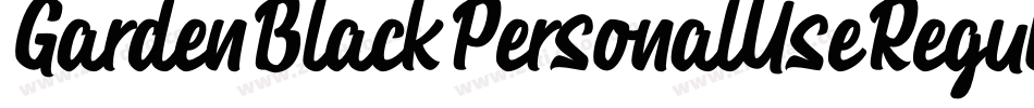 GardenBlackPersonalUseRegular-dY47字体转换