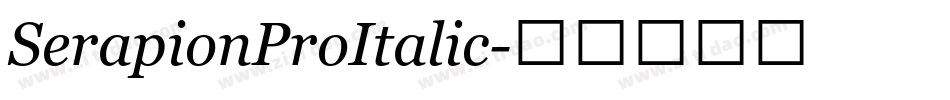 SerapionProItalic字体转换