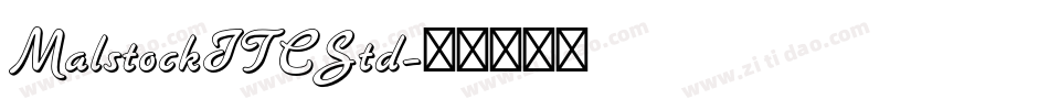 MalstockITCStd字体转换