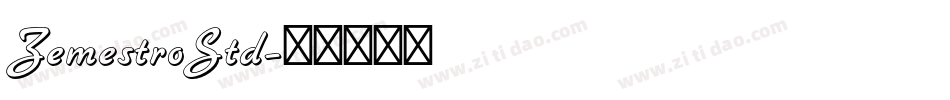 ZemestroStd字体转换