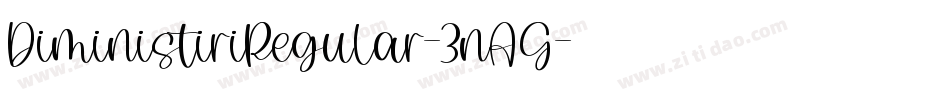 DiministiriRegular-3nAG字体转换