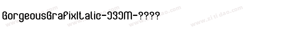 GorgeousGrafixItalic-J3JM字体转换