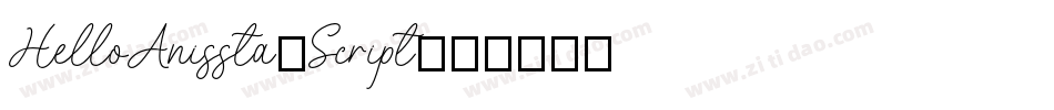 HelloAnissta-Script字体转换