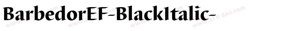 BarbedorEF-BlackItalic字体转换