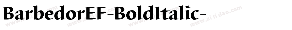 BarbedorEF-BoldItalic字体转换