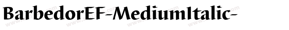 BarbedorEF-MediumItalic字体转换