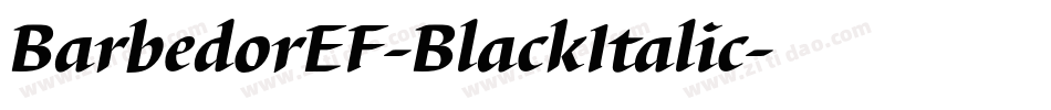 BarbedorEF-BlackItalic字体转换