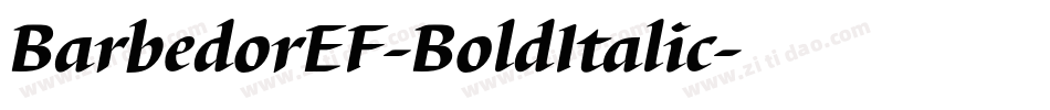 BarbedorEF-BoldItalic字体转换