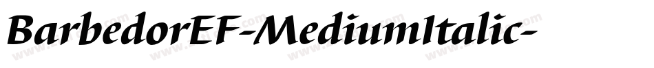 BarbedorEF-MediumItalic字体转换