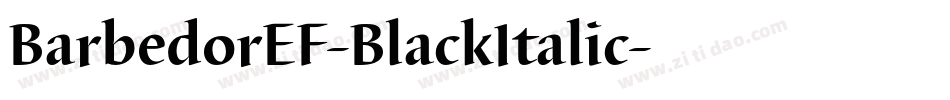 BarbedorEF-BlackItalic字体转换