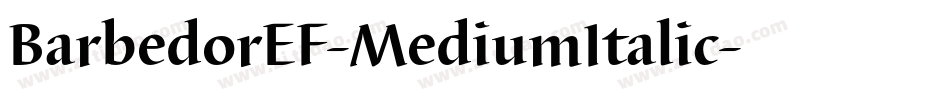 BarbedorEF-MediumItalic字体转换