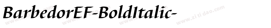 BarbedorEF-BoldItalic字体转换