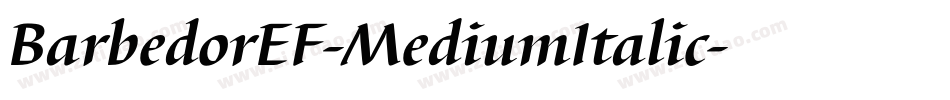 BarbedorEF-MediumItalic字体转换