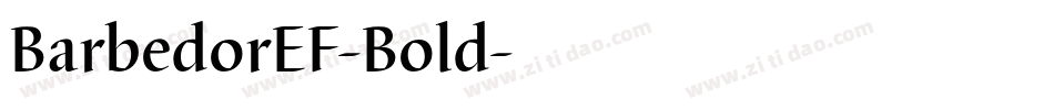 BarbedorEF-Bold字体转换