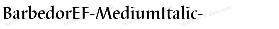 BarbedorEF-MediumItalic字体转换