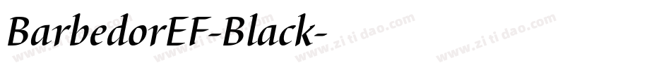 BarbedorEF-Black字体转换