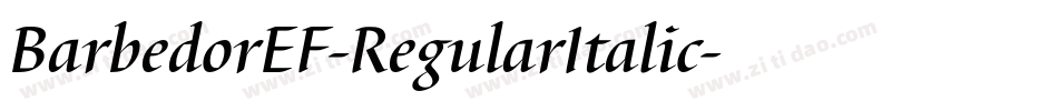 BarbedorEF-RegularItalic字体转换