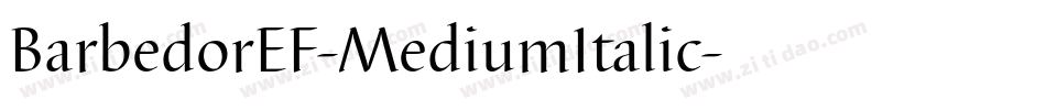 BarbedorEF-MediumItalic字体转换