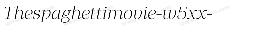 Thespaghettimovie-w5xx字体转换
