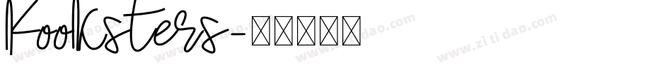Kooksters字体转换