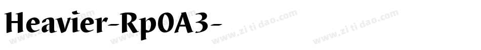 Heavier-Rp0A3字体转换