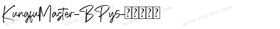 KungfuMaster-BPy5字体转换