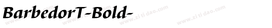 BarbedorT-Bold字体转换