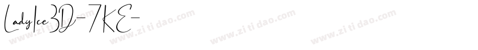 LadyIce3D-7KE字体转换