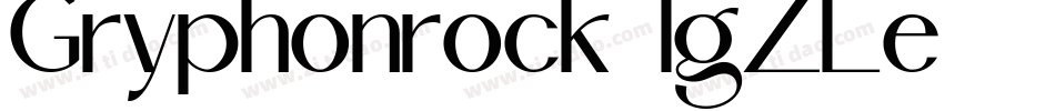 Gryphonrock-lgZLe字体转换