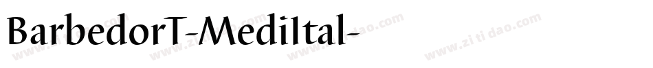 BarbedorT-MediItal字体转换