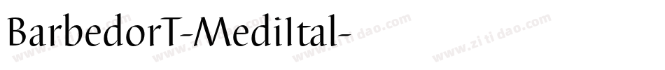 BarbedorT-MediItal字体转换