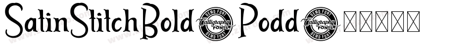 SatinStitchBold-Podd字体转换