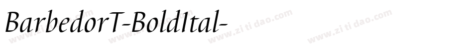 BarbedorT-BoldItal字体转换