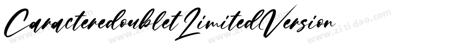 CaracteredoubletLimitedVersion-8j20字体转换