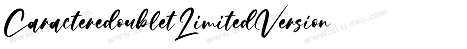 CaracteredoubletLimitedVersion-8j20字体转换