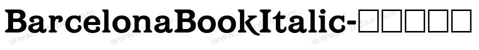 BarcelonaBookItalic字体转换