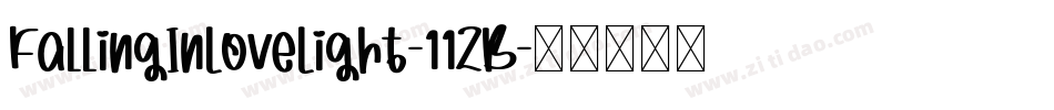 FallingInLoveLight-11ZB字体转换