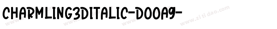 Charmling3DItalic-DOOa9字体转换