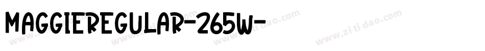 MaggieRegular-265w字体转换