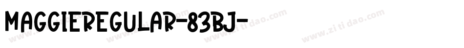 MaggieRegular-83BJ字体转换